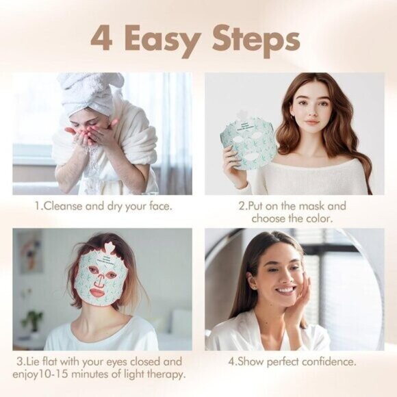 Mask for Face, 7 Colors Face Mask Light - Picture 7 of 9